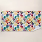Serviette De Plage Gouttes Géométriques (Devant)