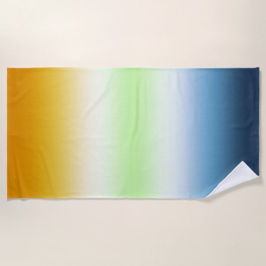 Serviette De Plage Gradient AroAce Agender Pride (Devant)