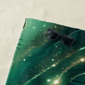 Serviette De Plage Gradient Emerald Kelly Parties scintillant verte M (En situation)