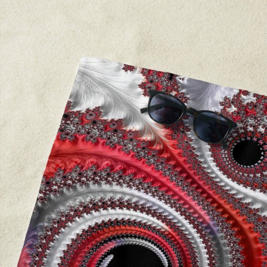 Serviette De Plage Gradient noir abstrait (En situation)