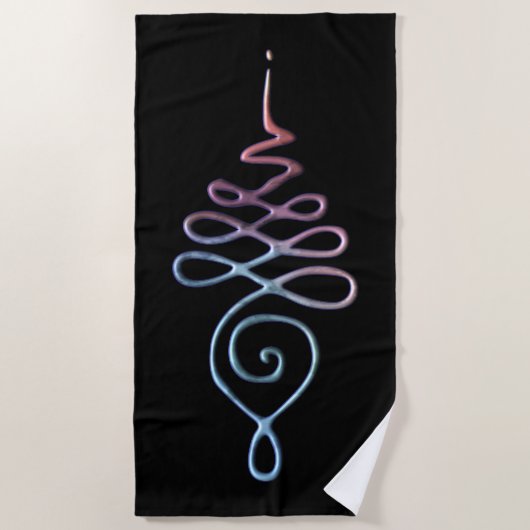 Serviette De Plage Gradient Unalome (Devant)