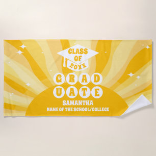 Serviette De Plage Graduation Retro Sunshine