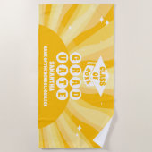 Serviette De Plage Graduation Retro Sunshine (Devant)