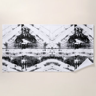 Serviette de plage graffiti à tache d'encre
