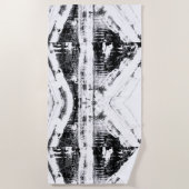 Serviette de plage graffiti à tache d'encre (Devant)