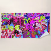 Serviette De Plage Graffiti coloré de rue (Devant)