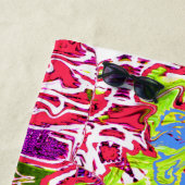 Serviette De Plage Graffiti coloré de rue (En situation)