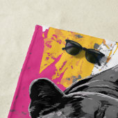 Serviette De Plage Graffiti Pop Art Black Panther (En situation)