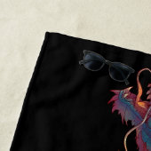Serviette De Plage Graffiti Stylisé Dragon Mural avec Bold 'RISE' (En situation)