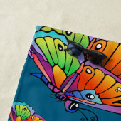 Serviette De Plage Grand Beau Papillon (En situation)