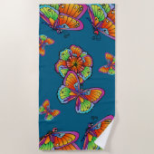 Serviette De Plage Grand Beau Papillon (Devant)