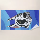 Serviette De Plage Grand Danois harlequin (Devant)
