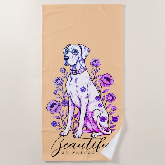 Serviette De Plage Grand Danois Steampunk (Devant)