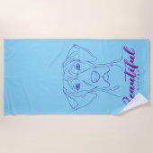 Serviette De Plage Grand Danois Steampunk (Devant)