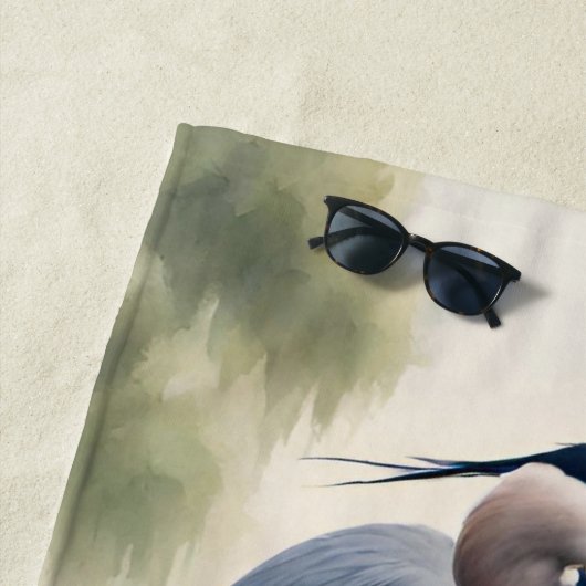 Serviette De Plage Grand héron bleu (En situation)