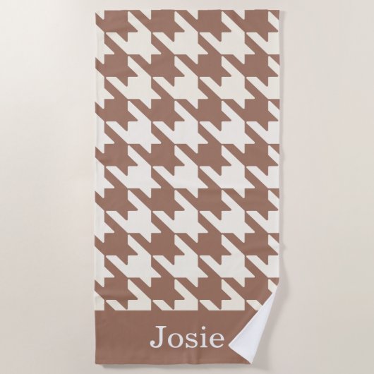 Serviette De Plage Grand Motif Mocha Mousse