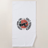 Serviette De Plage Grand-père de golf comme un groupe régulier (2) (Devant)