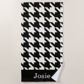 Serviette De Plage Grand pied de cheminée noir et blanc (Devant)