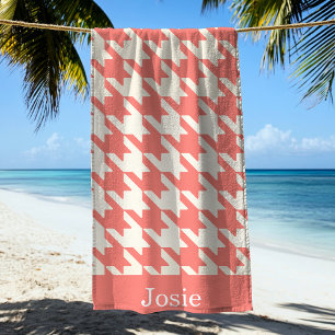 Serviette De Plage Grand pied de Motif Candy rose