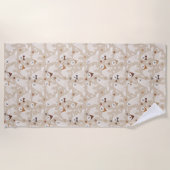 Serviette De Plage Grand Pyrénées Paws et Bones Beach Towne (Devant)