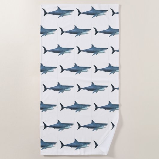 Serviette De Plage Grand requin blanc (Devant)