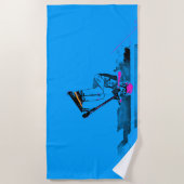 Serviette De Plage Grand Saut - Cavalier de Trottinette (Devant)