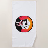 Serviette De Plage Grande Pyrénées Chien d'affaires (Devant)
