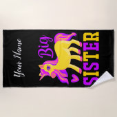 Serviette De Plage Grande soeur licorne magique (Devant)