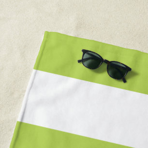 Serviette De Plage Grandes Tailles Vertes, Grandes Tailles Blanches,