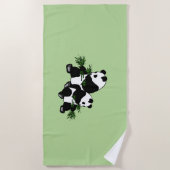 Serviette De Plage Grandir en Panda (Devant)