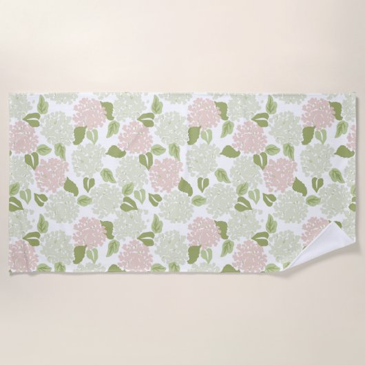 Serviette De Plage Grandmillenial hydrangea preppy floral joli (Devant)