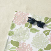 Serviette De Plage Grandmillenial hydrangea preppy floral joli (En situation)