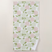 Serviette De Plage Grandmillenial hydrangea preppy floral joli (Devant)