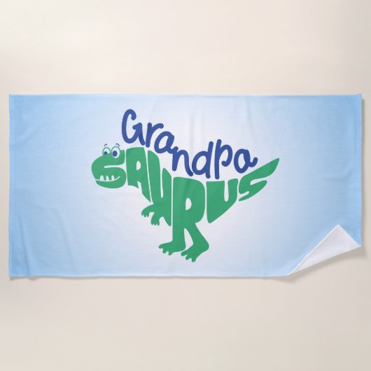Serviette De Plage Grandpa Saurus Graphisme (Devant)
