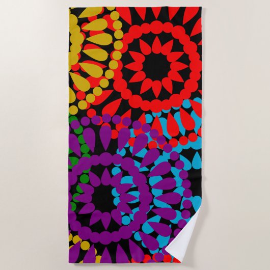 Serviette De Plage Grands cercles (Devant)