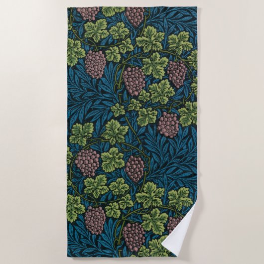 Serviette De Plage Grapevine (par William Morris) (Devant)