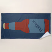 Serviette De Plage Graphique de bouteille de bière personnalisée (Devant)