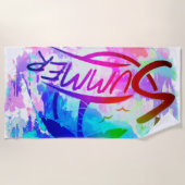 Serviette De Plage Graphique d'été  (Devant)