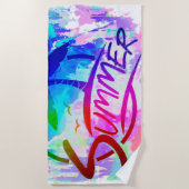 Serviette De Plage Graphique d'été  (Devant)