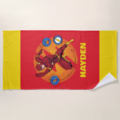 Serviette De Plage Graphique d'exécution du laboratoire Flash de dess (Devant)