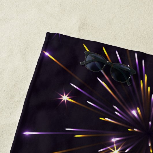 Serviette De Plage Graphique d'explosions Firework (En situation)