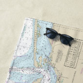 Serviette De Plage Graphique marin de la baie Pensacola 11383 (En situation)