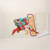 Serviette De Plage Graphique rétro-invincible Supergirl (Devant)