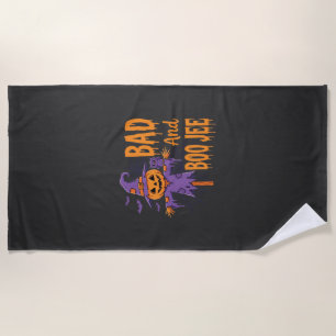 Serviette De Plage Graphisme Épouvantail Halloween Bad And Boo Jee