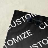 Serviette De Plage Gray (changeable color) Ombre & Text Pattern (En situation)