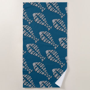 Serviette De Plage Gray Fish, ingénieur biologique