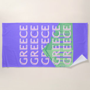 Serviette De Plage Grèce, Athènes Travel Art