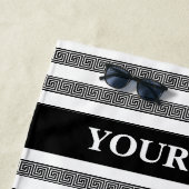 Serviette De Plage Greek key meander pattern personalized (En situation)