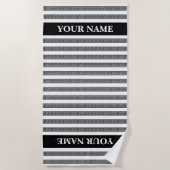 Serviette De Plage Greek key meander pattern personalized (Devant)