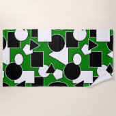 Serviette De Plage Green Bauhaus Collage (Devant)